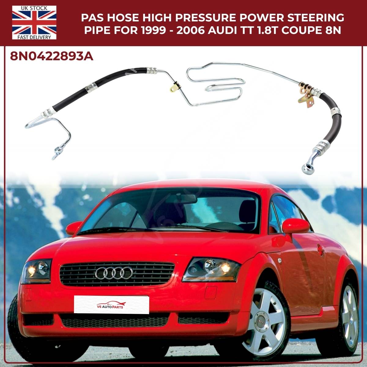 Power Steering Oil Cooling High‑Pressure Hose Pipes for Audi TT Quattro 1998–2006