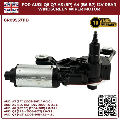 image of Rear Window Wiper Motor Assembly for Audi A6 C6 8E9955711A