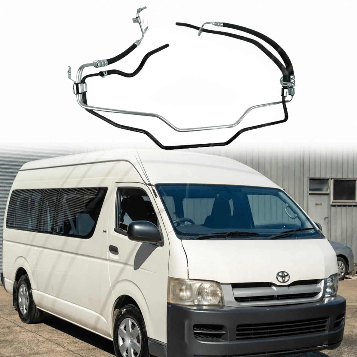Image of Toyota Hilux 1KD 2KD diesel steering pipe 44410-0K120
