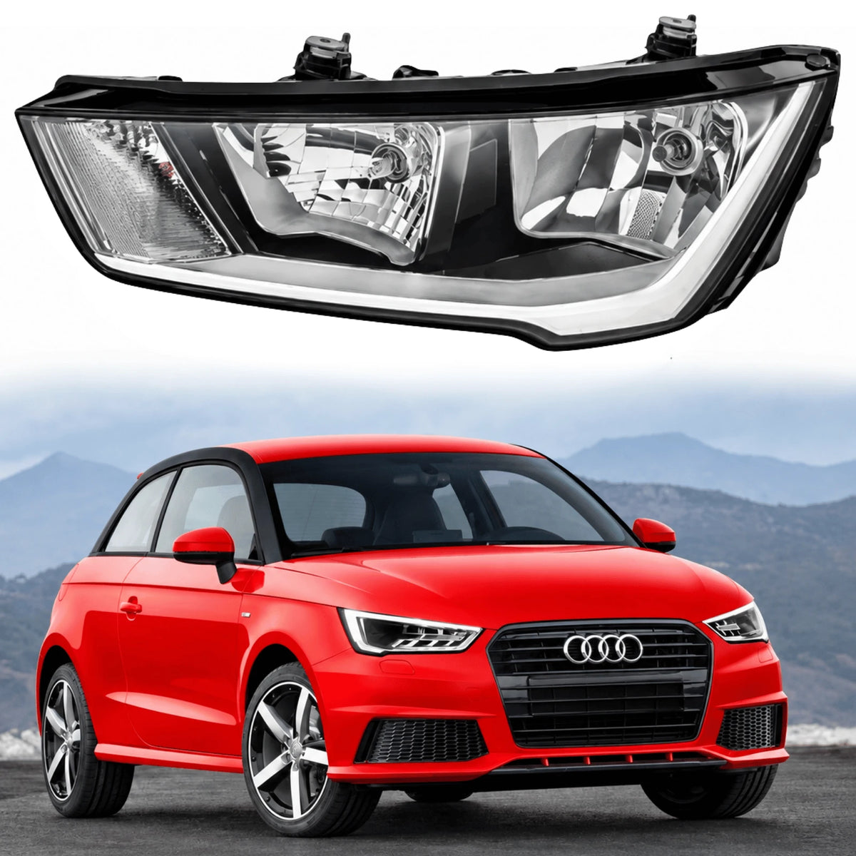 Image of Audi A1 Front Passenger Headlight Lamp – 446-1155LMRDEM2 / 8XA941003A