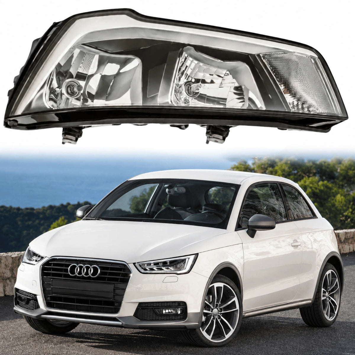 Image of Audi A1 Left Side Halogen Headlight 2015–2018 – 446-1155LMRDEM2 / 8XA941003A
