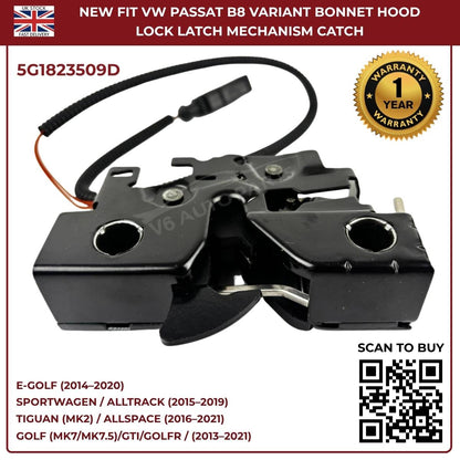 New Bonnet Hood Lock Catch Mechanism for VW Golf MK7 2013–2018 – OEM Ref 5G1823509D