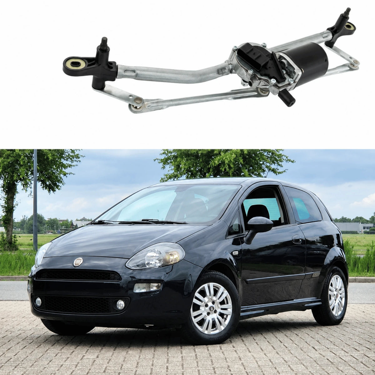 image of OEM 46524671 Front Windscreen Wiper Motor Linkage for Fiat Punto 188
