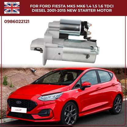 For Ford Fiesta MK5/MK6 1.4 1.5 1.6 TDCi Diesel Starter Motor (2001–2015)