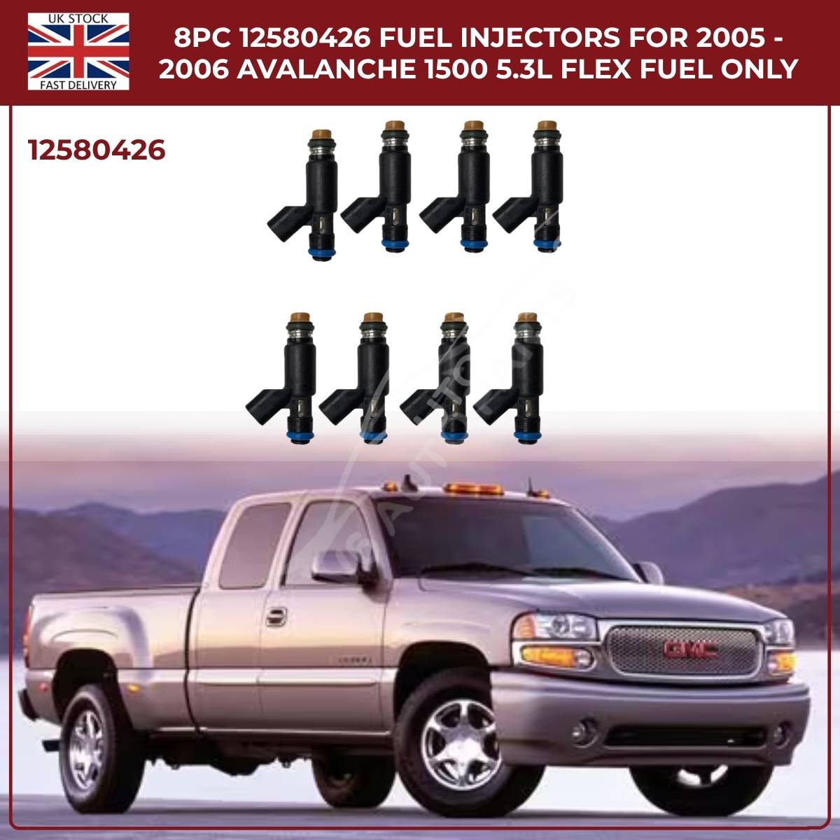 8x OEM Fuel Injectors 25326903 – Fits 2002–2006 Cadillac Escalade ESV 5.3L & 6.0L Petrol