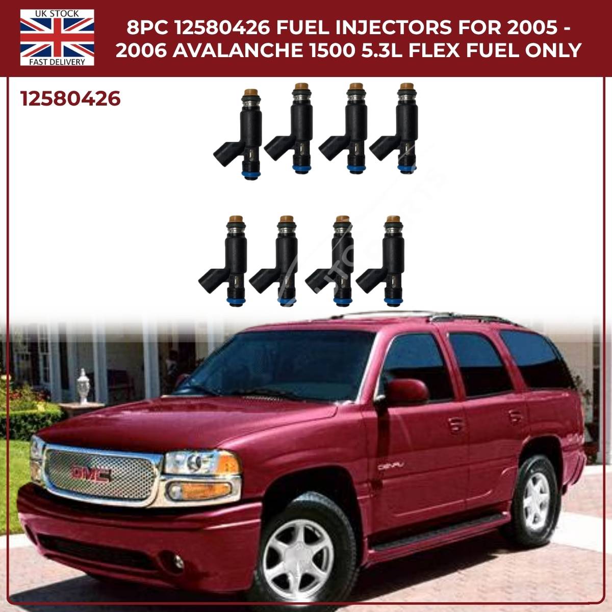 8x OEM Fuel Injectors 25326903 – Fits 2002–2006 Cadillac Escalade ESV 5.3L & 6.0L Petrol