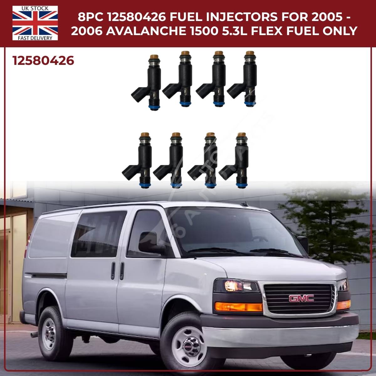 8x OEM Fuel Injectors 25326903 – Fits 2002–2006 Cadillac Escalade ESV 5.3L & 6.0L Petrol