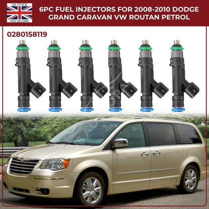 6x Fuel Injectors 04861667AA – Fits 2007‑2010 Jeep Wrangler MKIII 3.8L Petrol AWD