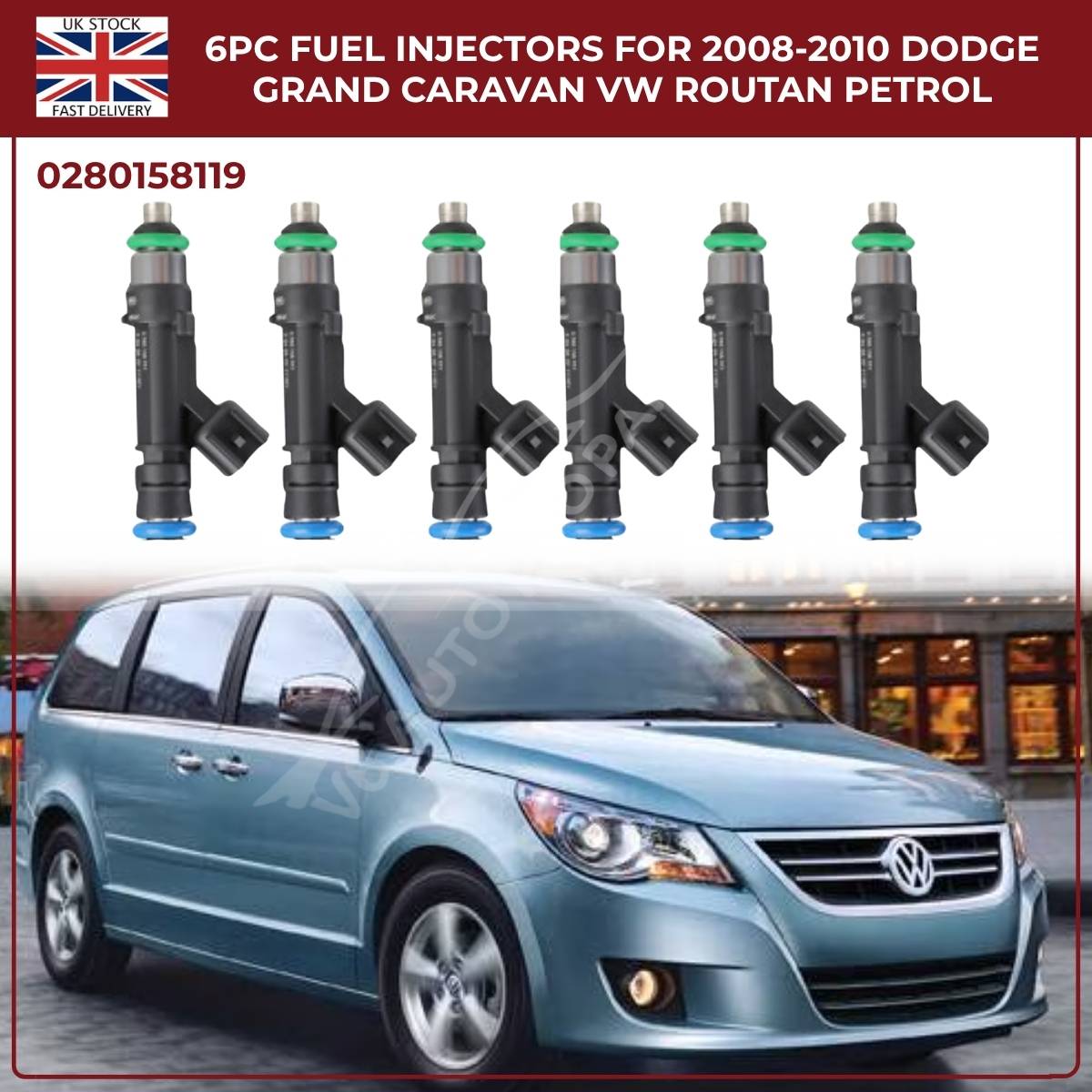 6x Fuel Injectors 04861667AA – Fits 2007‑2010 Jeep Wrangler MKIII 3.8L Petrol AWD