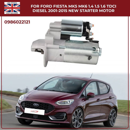 For Ford Fiesta MK5/MK6 1.4 1.5 1.6 TDCi Diesel Starter Motor (2001–2015)