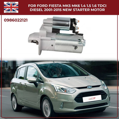 For Ford Fiesta MK5/MK6 1.4 1.5 1.6 TDCi Diesel Starter Motor (2001–2015)