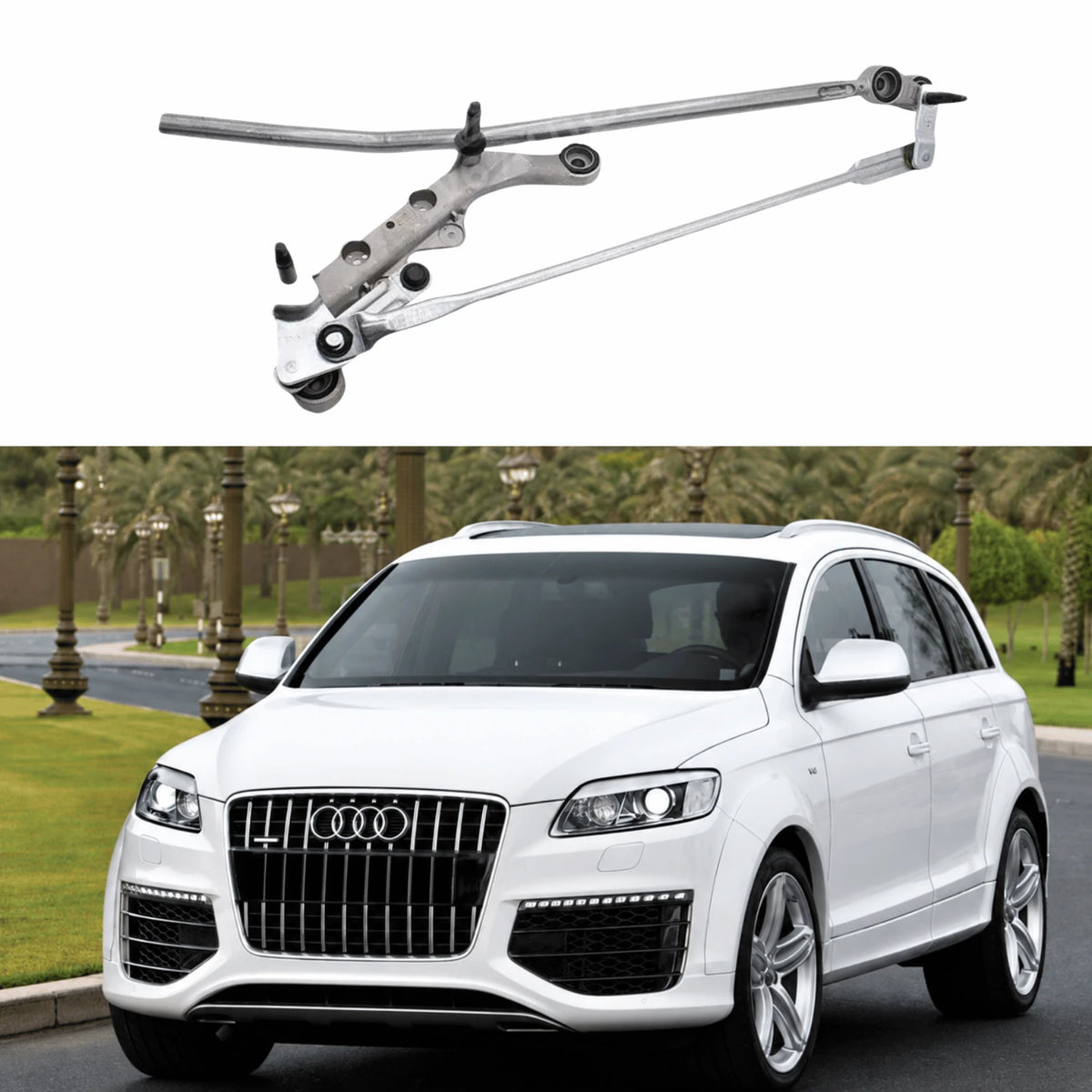 image of Front Wiper Linkage Assembly for Audi Q7 4L 3.0 V6 TFSI 4L2955119A