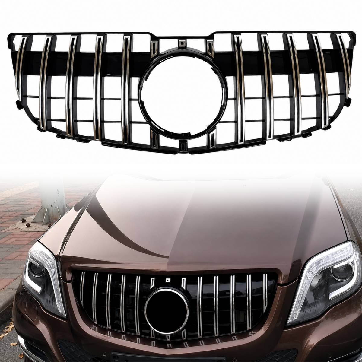 For Mercedes GLK-Class X204 GLK350 300 320 220 Compatible Front Radiator Grille AMG 2013-15
