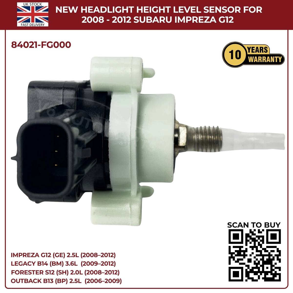 Image of Subaru B14 Xenon Headlamp Level Sensor for Outback and Legacy 84021-FG000