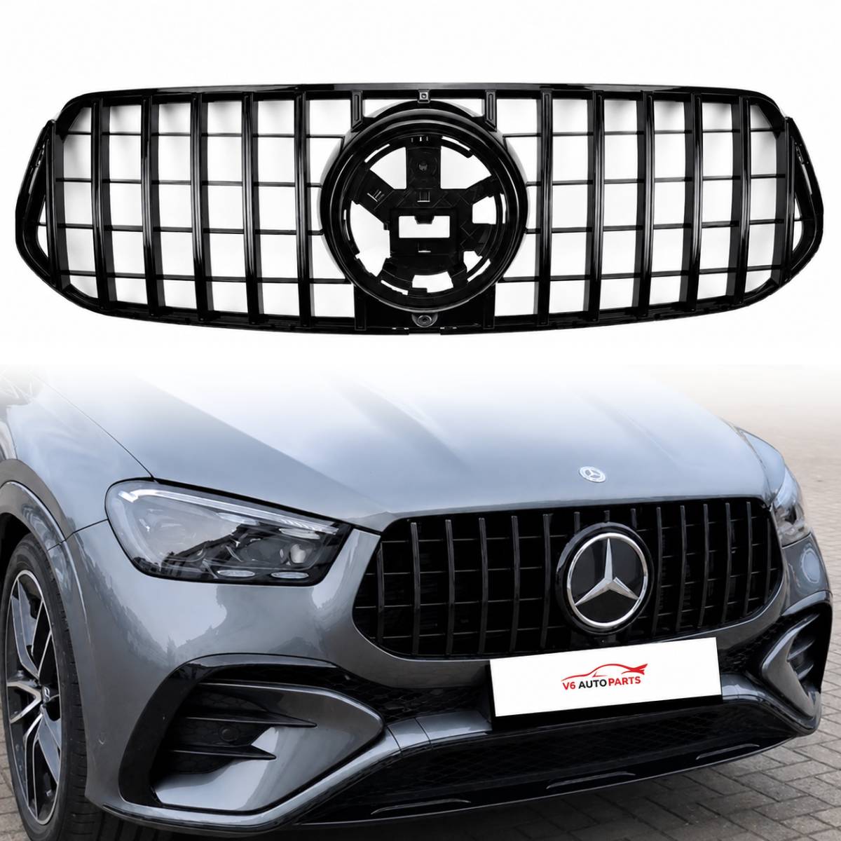 Front Bumper Panamericana GT Grille – Fits 2019–2023 Mercedes-Benz GLE-Class C167 GLE350 AMG