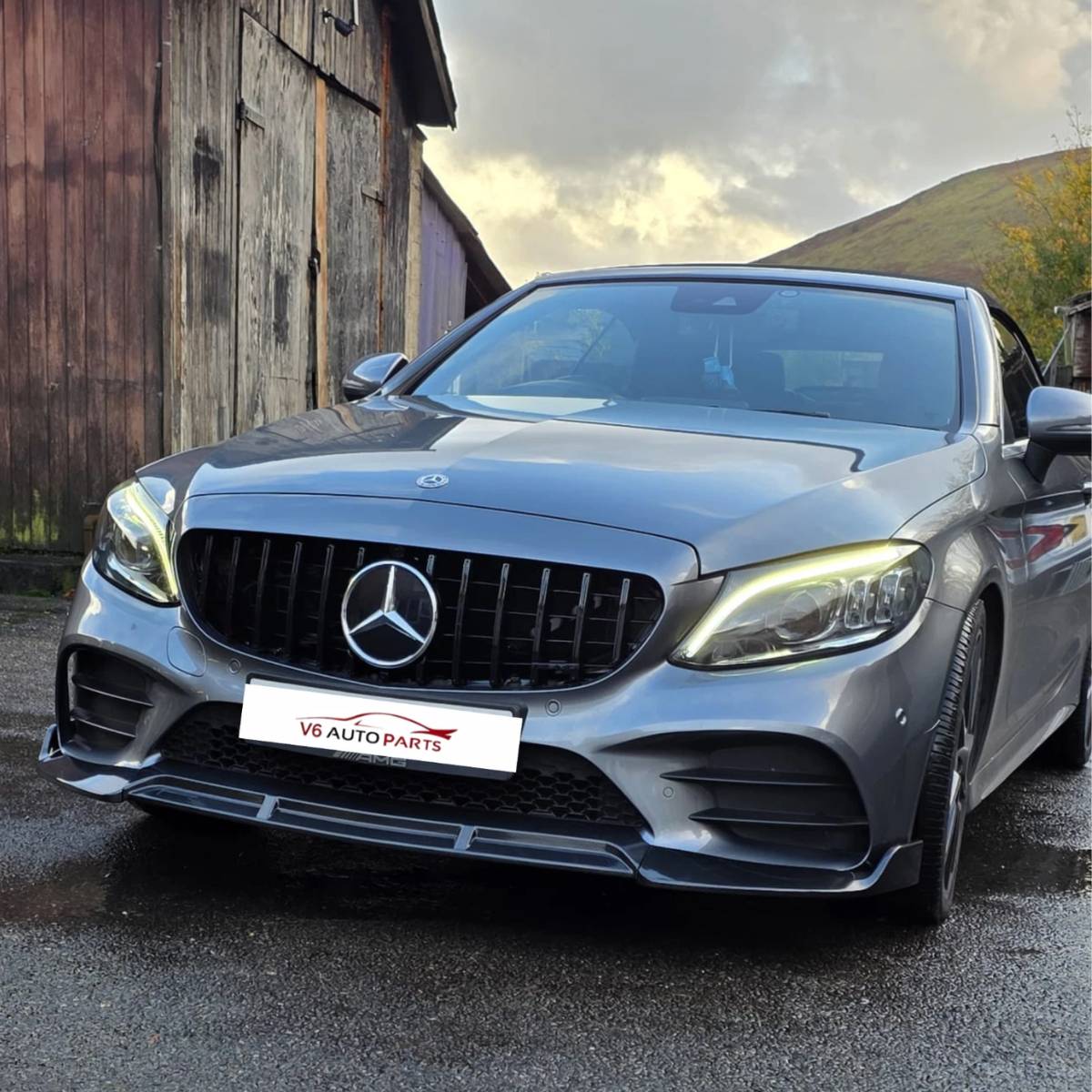 Mercedes C-Class W205 2018–2021 C43 AMG Front Grille Emblem Badge – Chrome