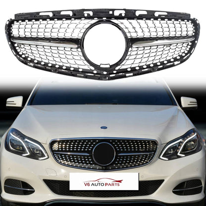 For Mercedes-Benz E-Class W212 (2013–2016) Front Bumper Grille – E350 / Sports AMG Line – E63 Style Upgrade – Saloon & Estate