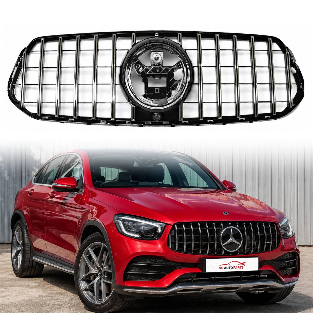 Chrome Panamericana AMG Front Bumper Grille – Mercedes GLE W167 (2019–2023) GLE500