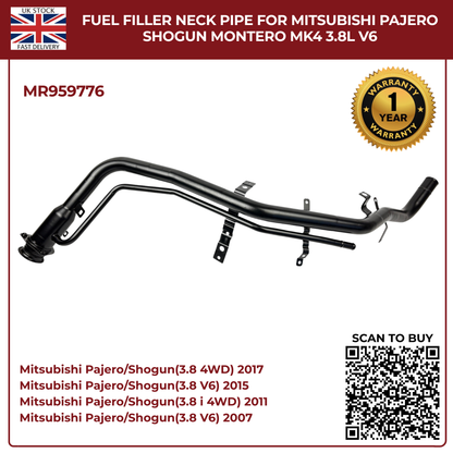 Image of MR959776 fuel tank filler neck for Mitsubishi Shogun Mk4 3.8L V6