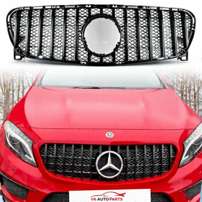 Schwarzer Frontstoßstangengrill für Mercedes GLA-Klasse W156 AMG Panamericana GT 2013–2017 