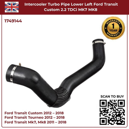 Image of 1749144 intercooler pipe for Ford Transit Mk7 and Mk8 2011–2018