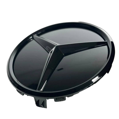 Mercedes-Benz Front Grille Emblem – Black 3D Flat Star Badge (A220, E250, CLA, S, C, B-Class)
