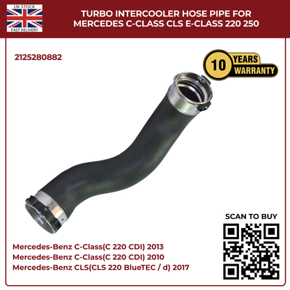 Turbo Intercooler Hose Pipe for Mercedes-Benz C-Class, CLS & E-Class 220/250 CDi BlueTEC – OEM 2125280882