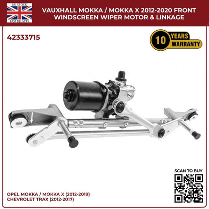 Front Windscreen Wiper Linkage & Motor For Opel Mokka / Mokka X 2013 - 2019 RHD