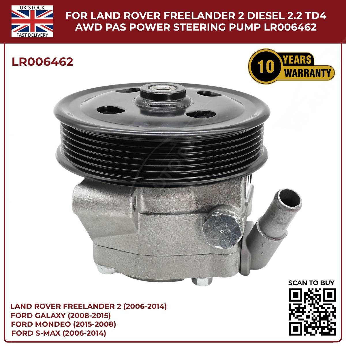 Image of hydraulic power steering pump for Freelander 2 2.2 diesel AWD models