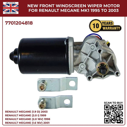 image of Renault Megane Mk1 1995–2003 Front Windshield Wiper Motor Assembly