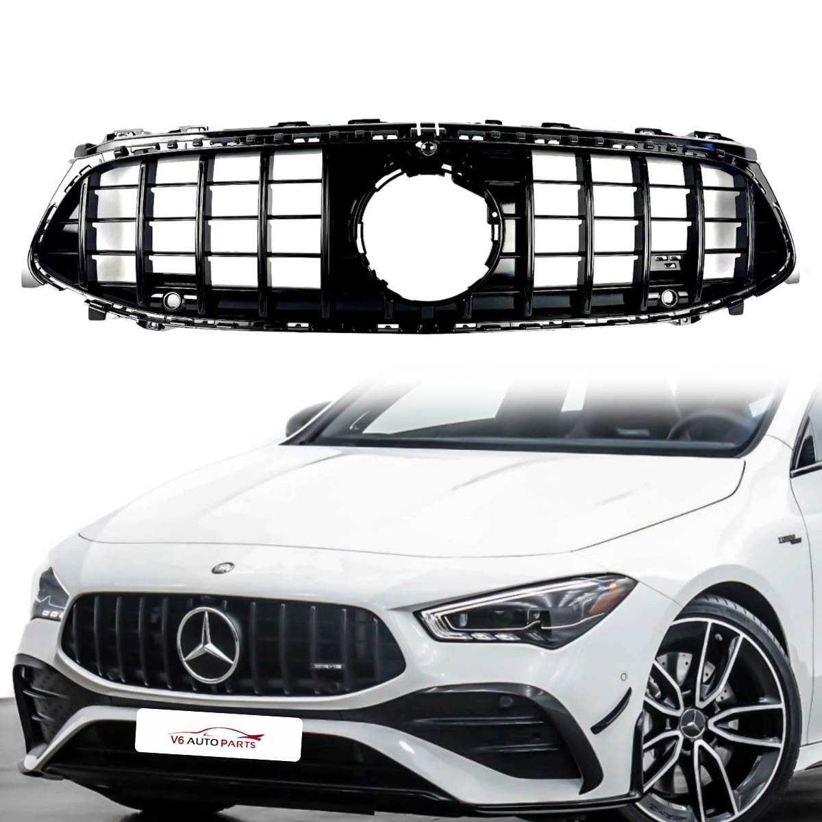 For Mercedes-Benz CLA-Class W118/X118 (2023–2025) GT Panamericana Front Radiator Grille – Fits CLA250d & CLA35 AMG