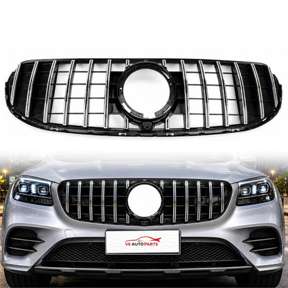 Front Bumper Panamericana Chrome Grille – Fits Mercedes-Benz GLC-Class X253 (GLC 200d, GLC 300 | 2019–2023 Facelift)
