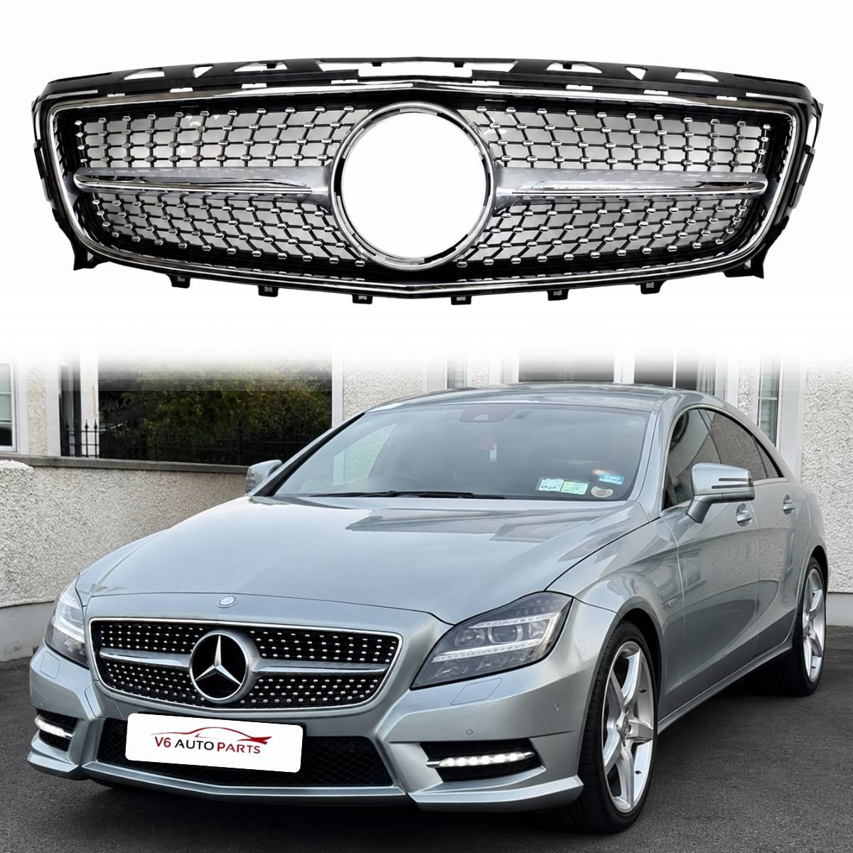 For Mercedes-Benz CLS-Class W218 Front Bumper Grille – Pre-Facelift 2011‑2014 (Fits CLS350, CLS500, CLS550, CLS400, CLS53)