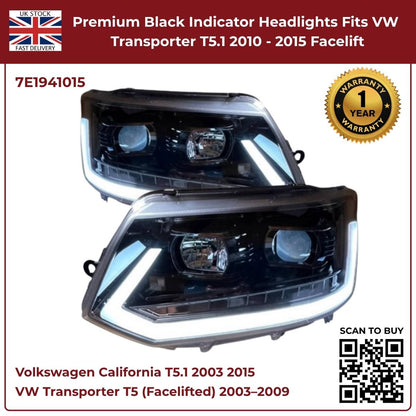 Image of VW Transporter T5 Facelift Dynamic LED Headlights 2003–2009 – 7E1941015