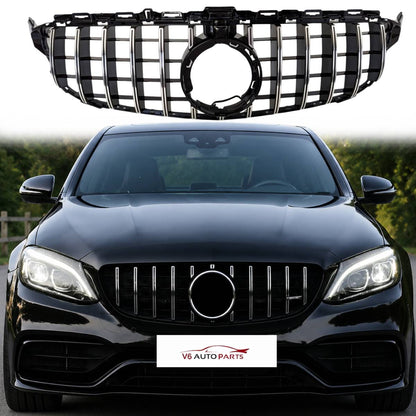 Mercedes‑Benz C‑Class C205 C300 GT Front Bumper Grille (2018‑2020) | AMG C43 Panamericana Style