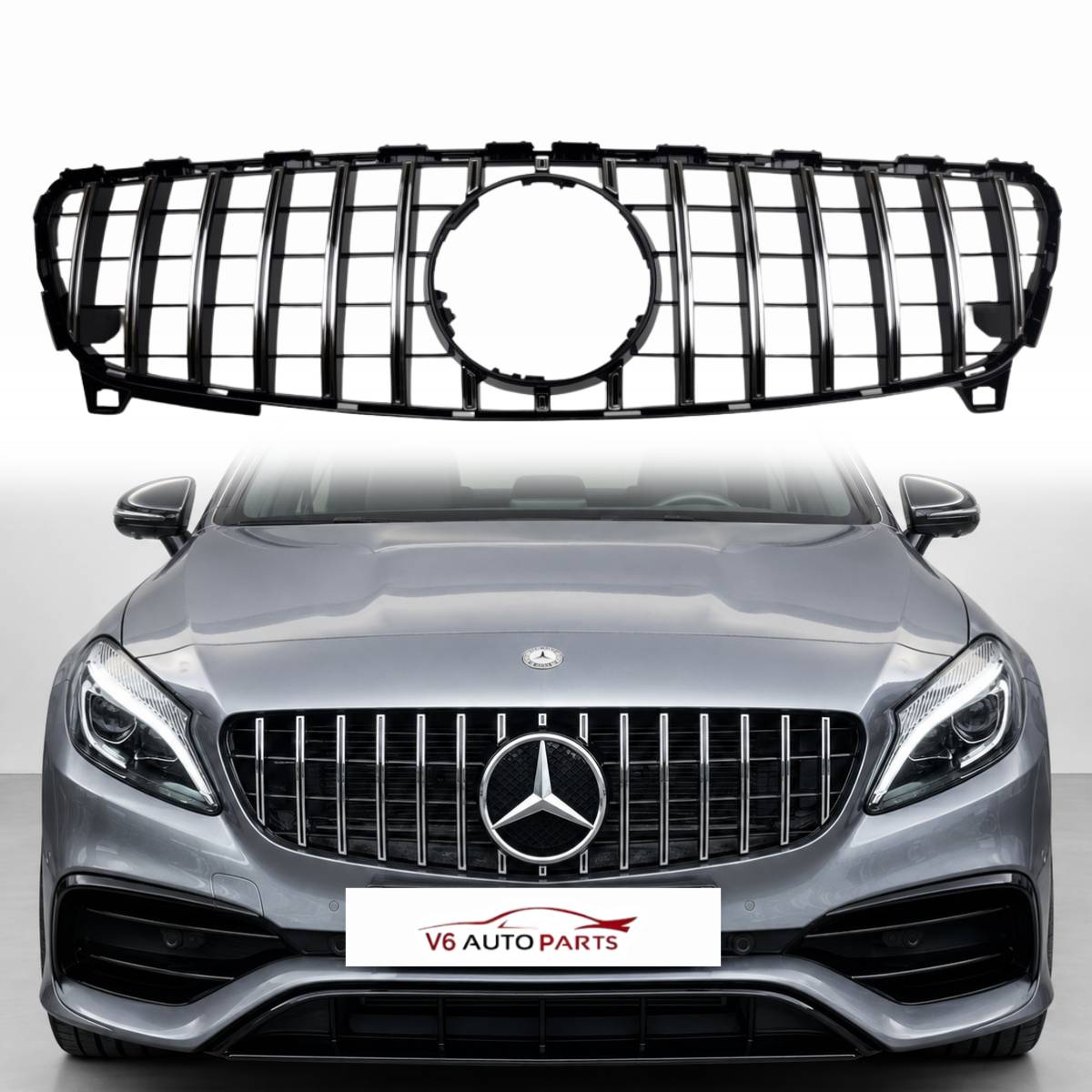Mercedes A‑Class W176 GT Panamericana Front Grille – A200 A220 A45 AMG (2015–2018)