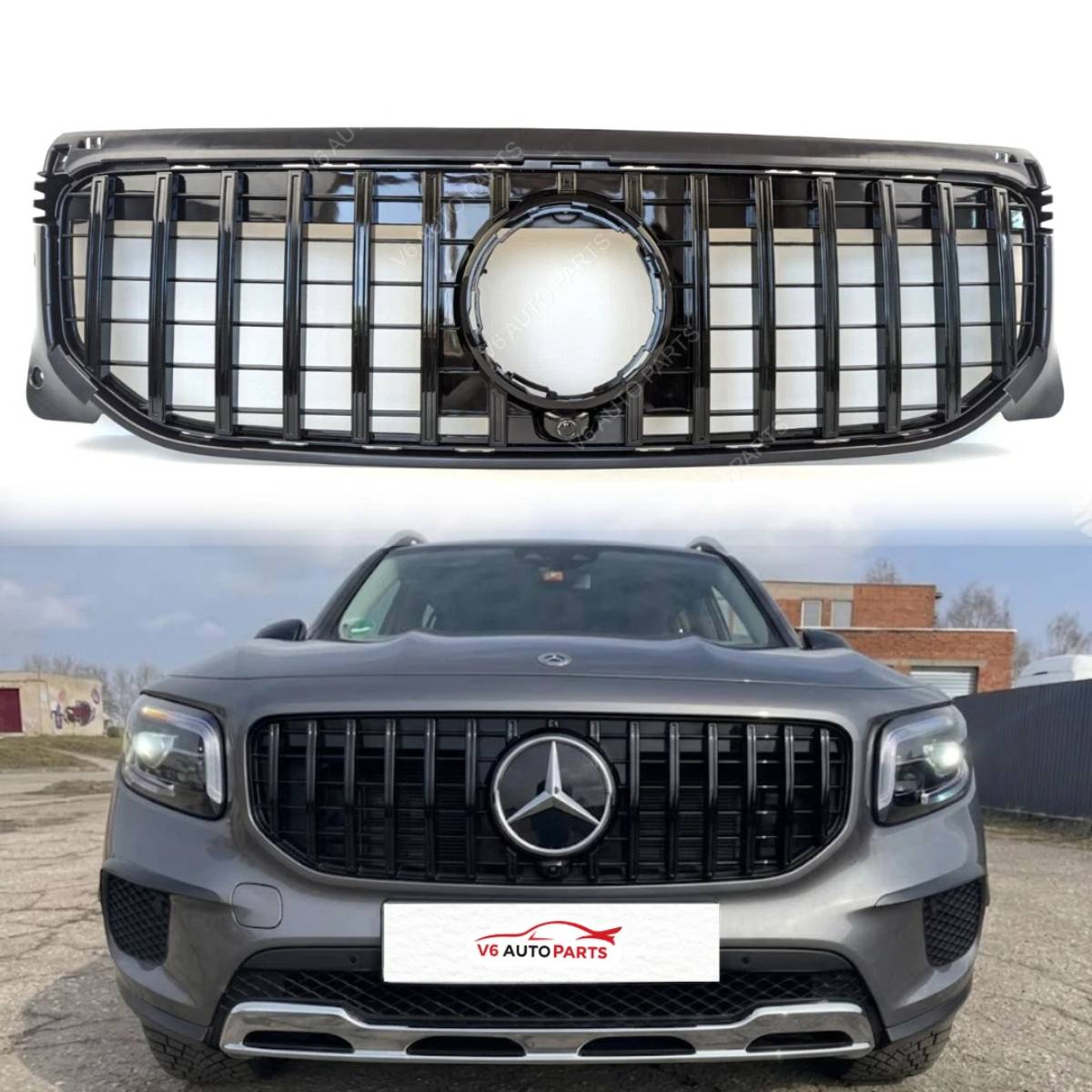For Mercedes-Benz GLB-Class X247 Front Bumper Panamericana Grille – Fits GLB 180 & GLB 220 (2019–2021)