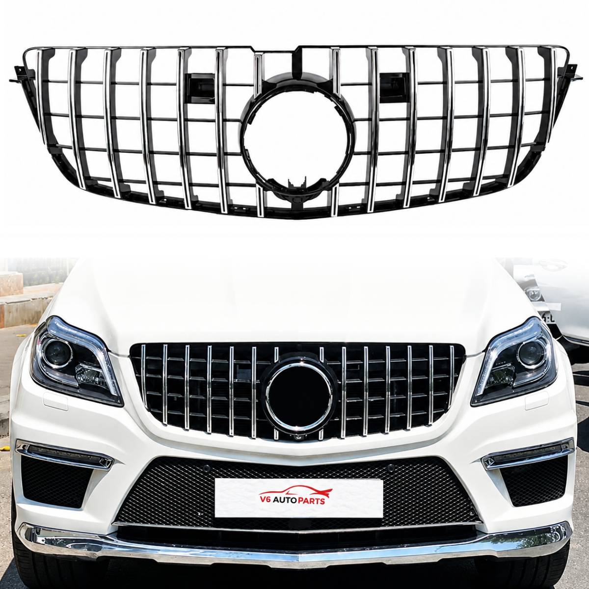 For Mercedes-Benz GL-Class X166 GT-R Front Radiator Grille – Fits GL350, GL450, GL500 (2013–2016)