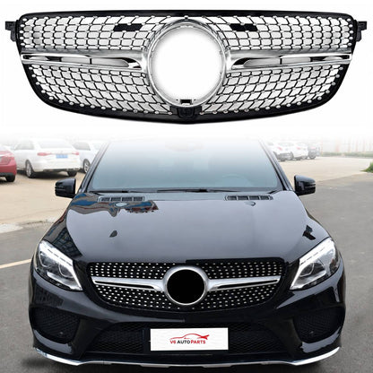 For Mercedes GLE-Class X292 GLE500 GLE400 Compatible Front Bumper Grille Coupe Facelift 2015-2018