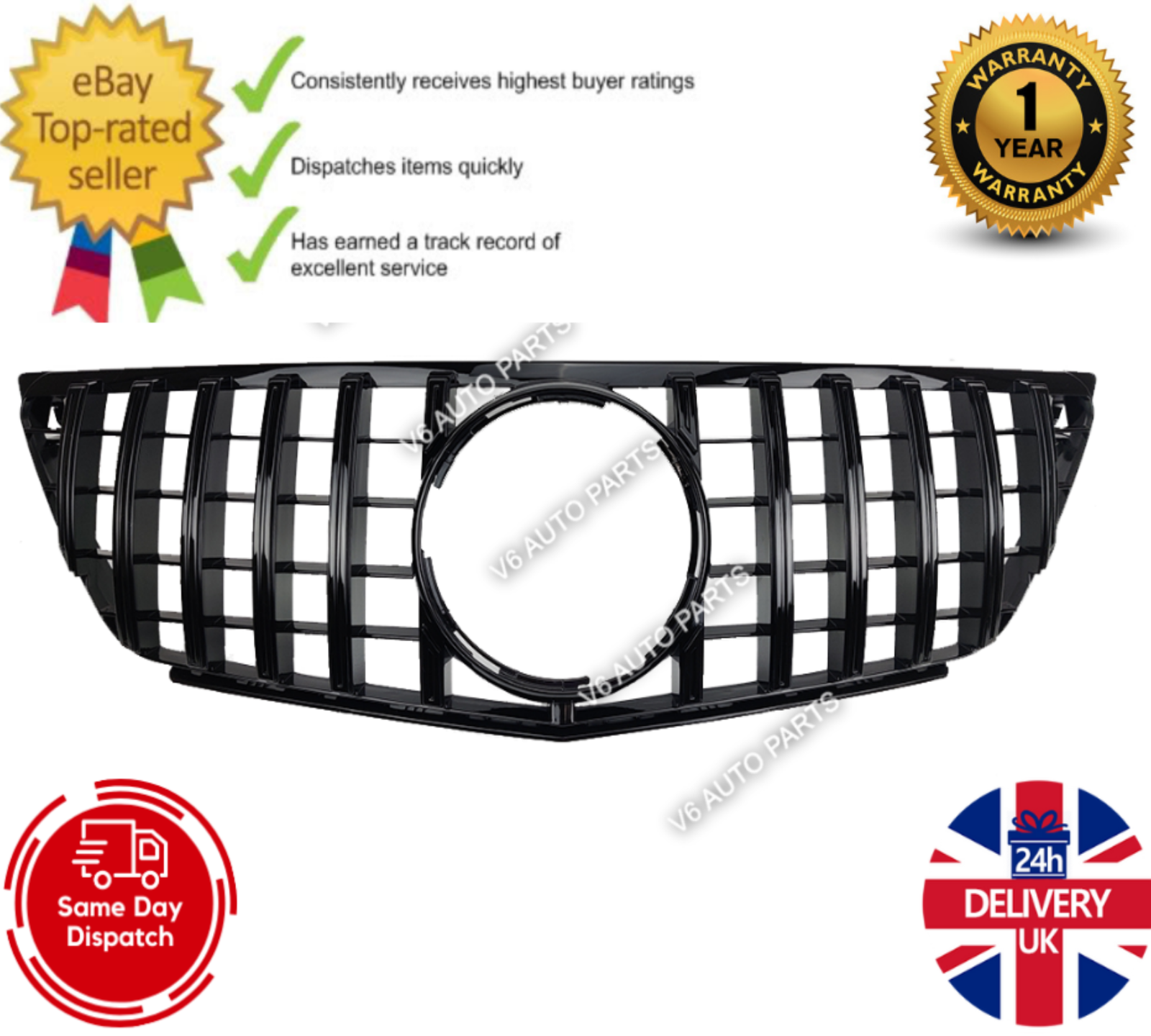 For Mercedes B-Class W245 Grill B200 Front Radiator Grille Panamericana GT 08-11