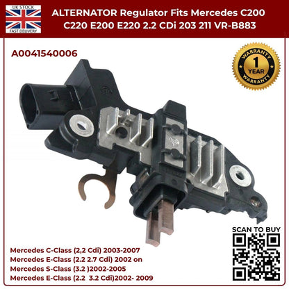 image of Mercedes-Benz C-Class 2.2L CDI Diesel Alternator Regulator A0041540006