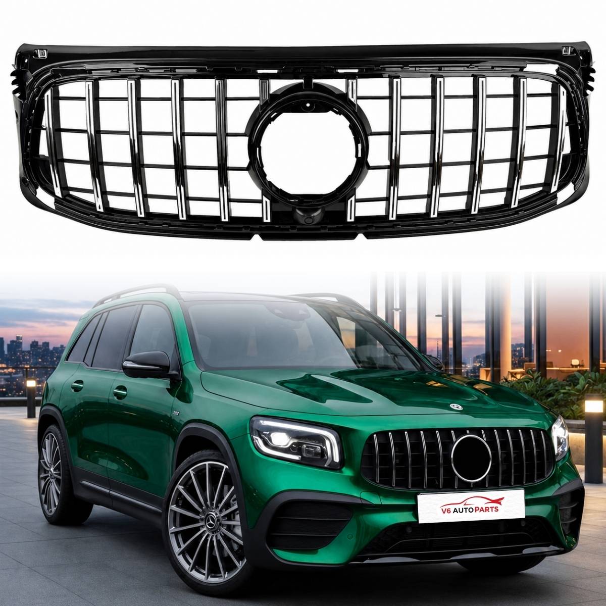 For Mercedes-Benz GLB-Class X247 Panamericana Front Radiator Grille (2019–2024) – AMG Line GT | GLB180 GLB200 GLB220 GLB250 GLB35