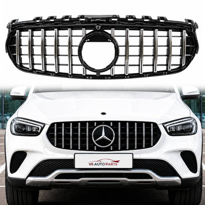 For Mercedes B-Class W247 B200 Compatible Front Bumper Chrome Grille 2018-2023 Panamericana
