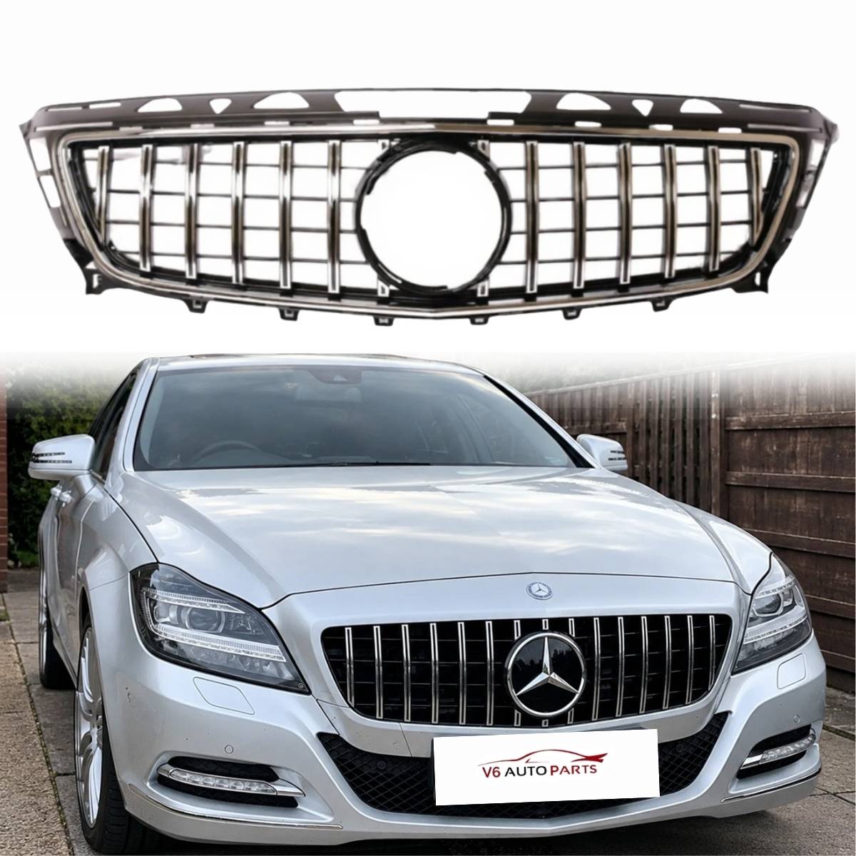 For Mercedes‑Benz CLS‑Class C218 (2011–2014) Panamericana Front Radiator Grille – Fits CLS350
