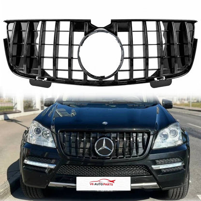 For Mercedes‑Benz GL‑Class X164 (2006–2009) Front Radiator GT‑R Style Black Grille – Fits GL320 & GL450