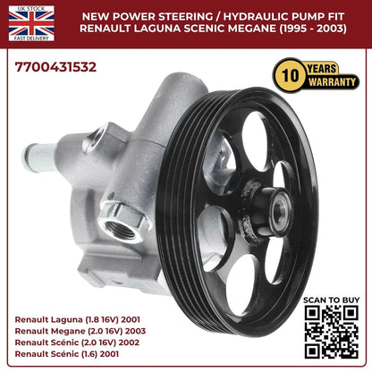 Image of power steering pump 7700431532 for Renault Megane