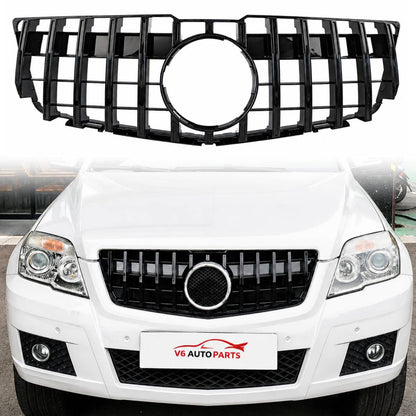 For Mercedes-Benz GLK-Class X204 (2008–2012) GLK250 Front Radiator Grille – Black Panamericana GT Style