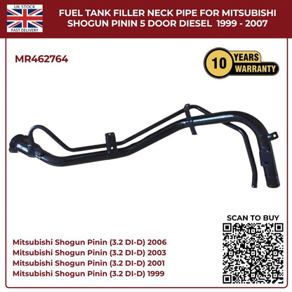 Fuel Tank Filler Neck Pipe for Mitsubishi Shogun Pinin 5‑Door 1999–2007 Diesel