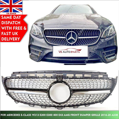 Frontstoßstangengrill für 2016–2020 Mercedes Benz E-Klasse W213 C238 E220 43 Diamond 