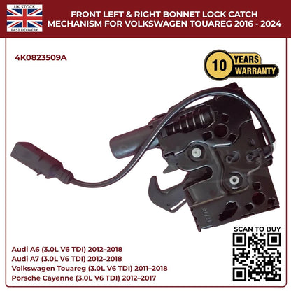 Front Left & Right Bonnet Lock Catch Mechanism– Fits Cupra Leon & Audi A6 OEM 4K0823509A
